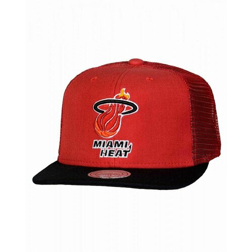 фото Бейсболка mitchell & ness, размер one size fits all, красный, черный