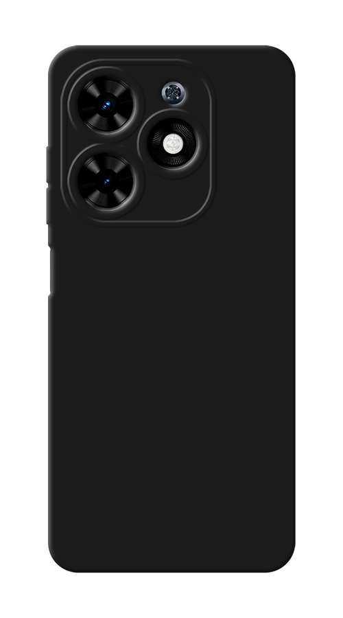 Матовый силиконовый чехол на Tecno Spark Go 2024 / Текно Спарк Го 2024 с защитой камеры, черный
