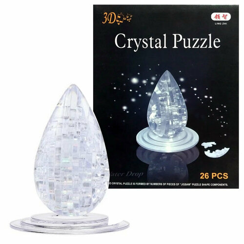 3D-Пазл Yuxin Капля Crystal Puzzle, Прозрачная 3d пазл yuxin большая cвинья копилка crystal puzzle желтая