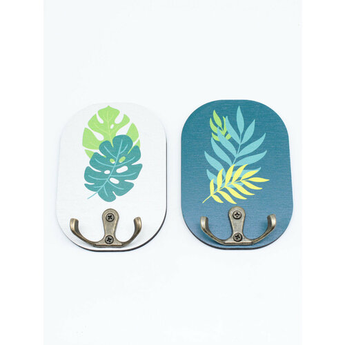 Ключница настенная. Вешалка для полотенец детская. Крючки самоклеящиеся для одежды. Набор из 2 шт. 