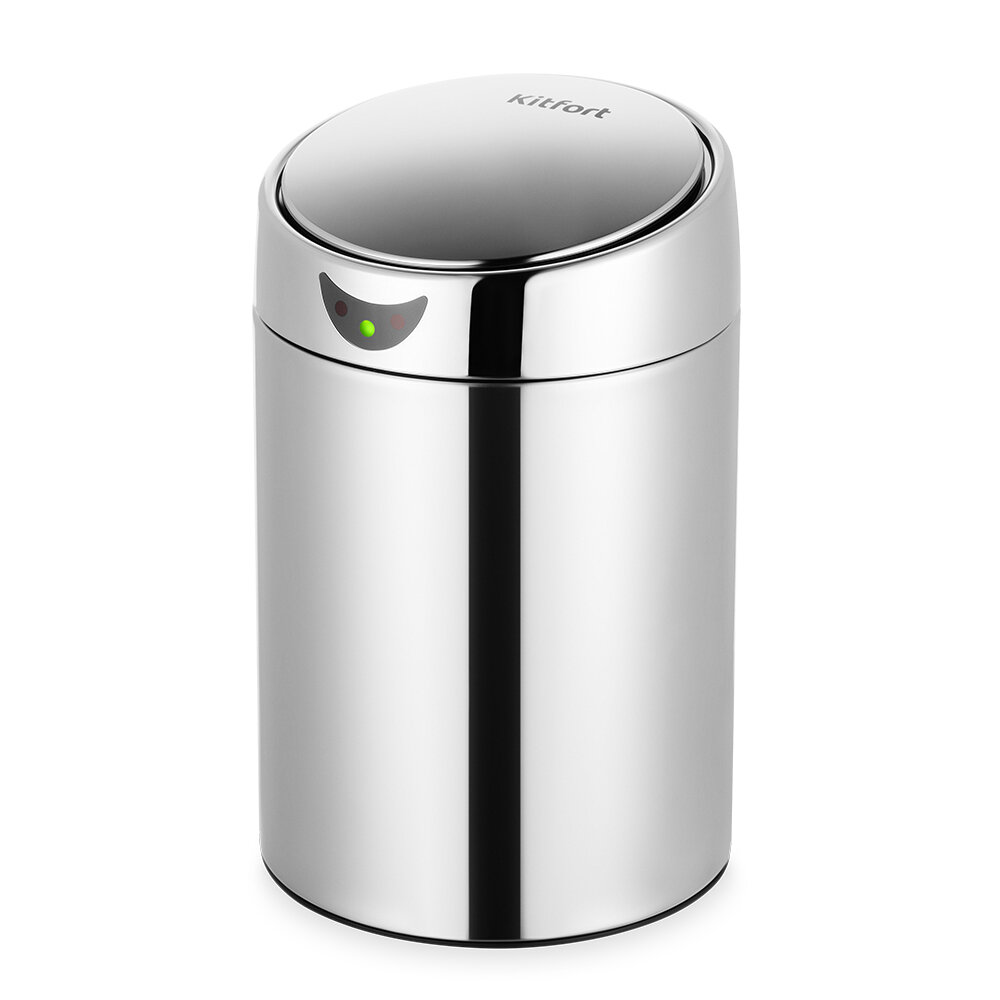 фото Сенсорное мусорное ведро Kitfort КТ-6018-2 серебряный