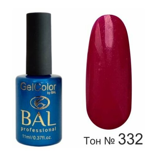 BAL Gel Color №332 Гель-лак каучуковый Кровавый поцелуй 11 мл