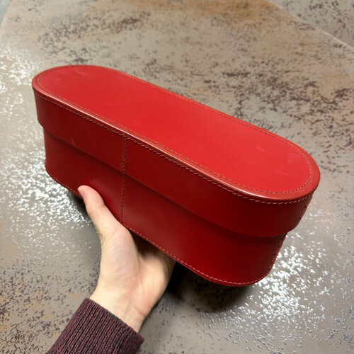 Кожанный органайзер для ванной комнаты красного (rosso) цвета LINEABETA (Италия)