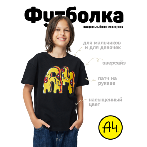 фото Футболка а4, размер xs, черный