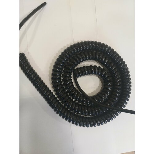 Спиральный кабель полиуретановый 3х1.5/1500-5000мм черный