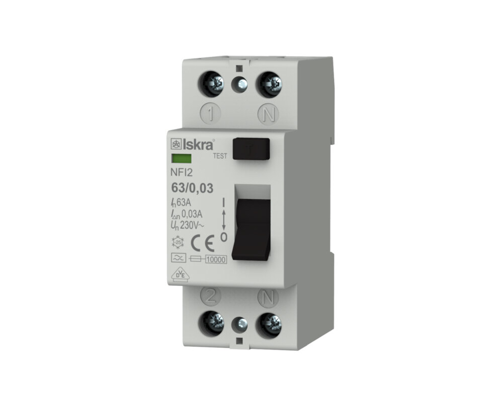 фото Устройство защитного отключения (УЗО) Iskra NFI2-63/0,03