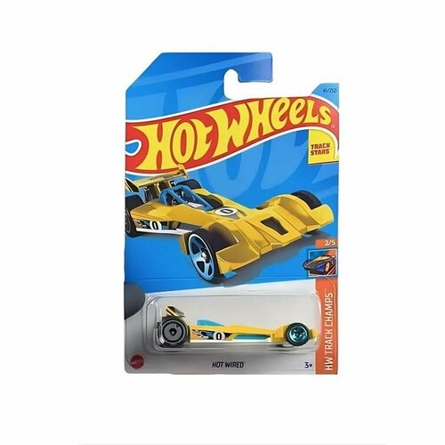 HKK27 Машинка игрушка Hot Wheels металлическая коллекционная Hot Wired желтый