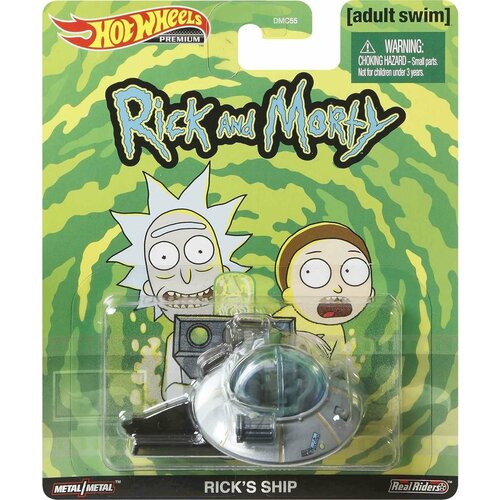 Коллекционная Premium игрушка Hot Wheels Rick's Ship (коллекция 2023 Replica Entertainment Series: Rick and Morty, Mix 3)