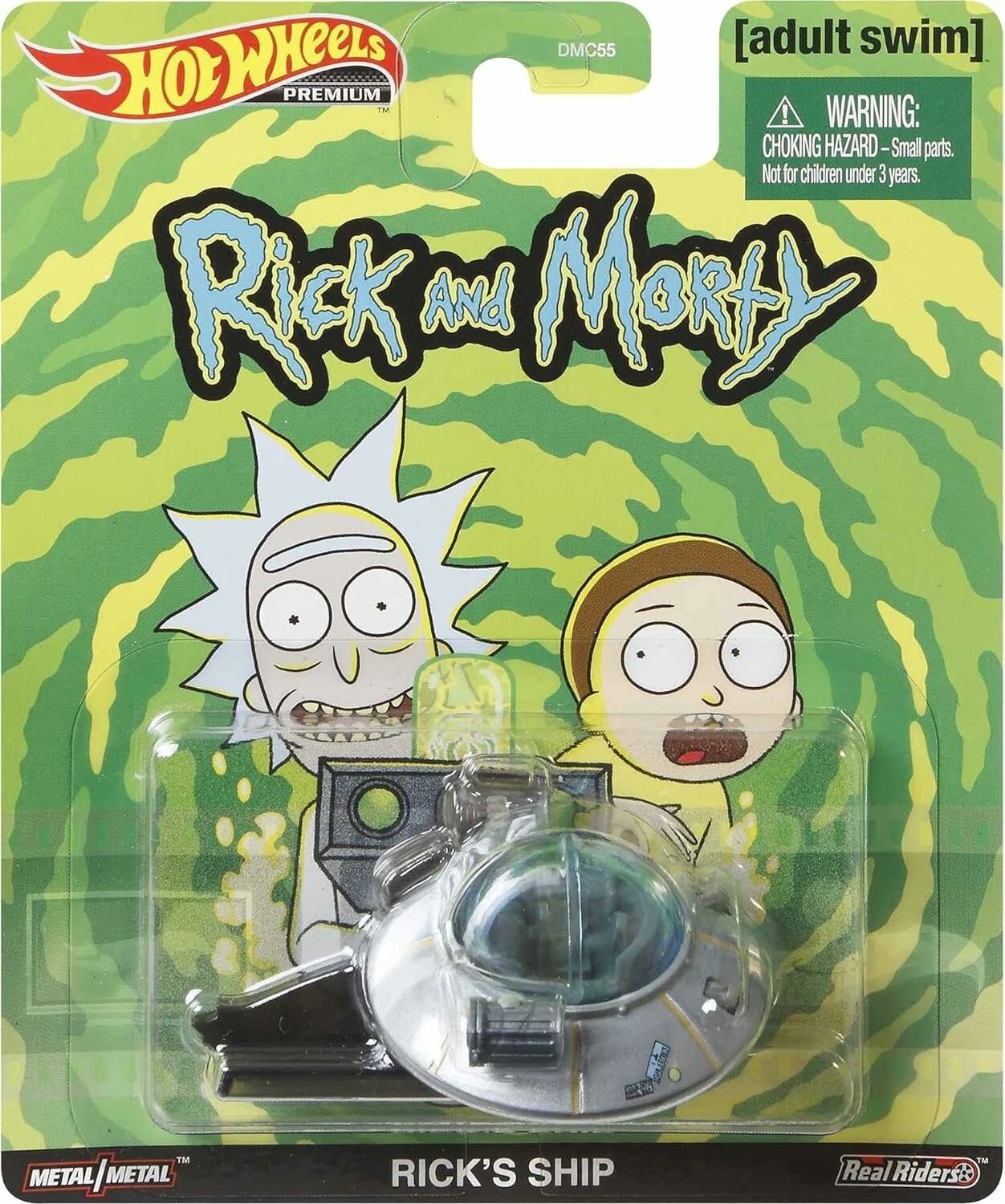 Коллекционная Premium игрушка Hot Wheels Rick's Ship (коллекция 2023 Replica Entertainment Series: Rick and Morty, Mix 3)