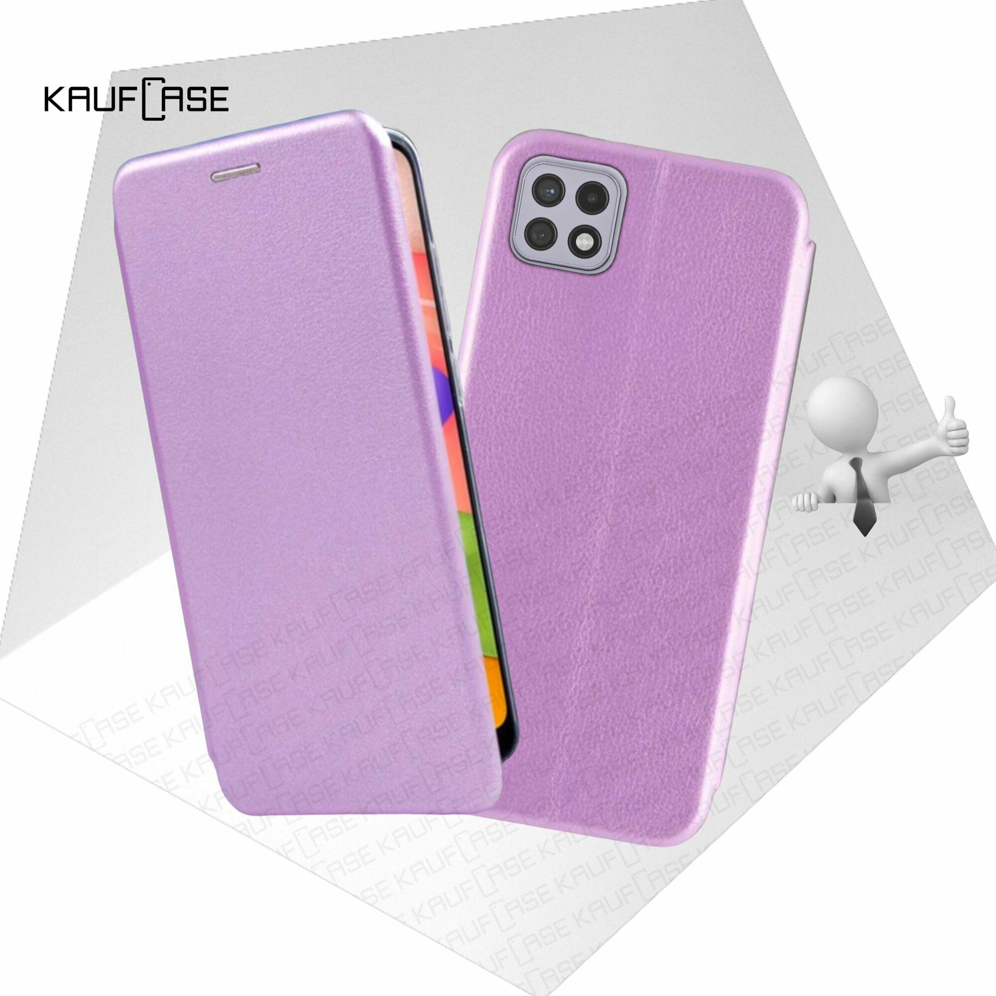 Чехол книжка KaufCase для телефона Samsung A22s 5G (A226) (6.6"), сиреневый. Трансфомер