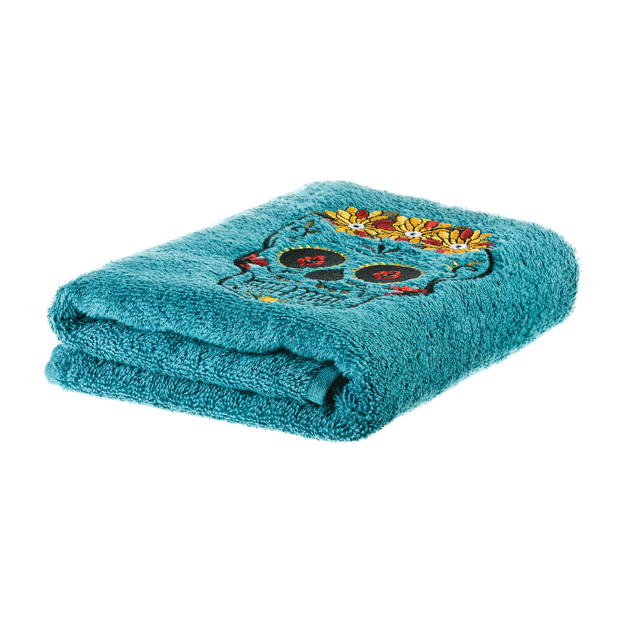 Полотенце Los Muertos для ванной 70х140 см., цвет бирюзовый - фотография № 10