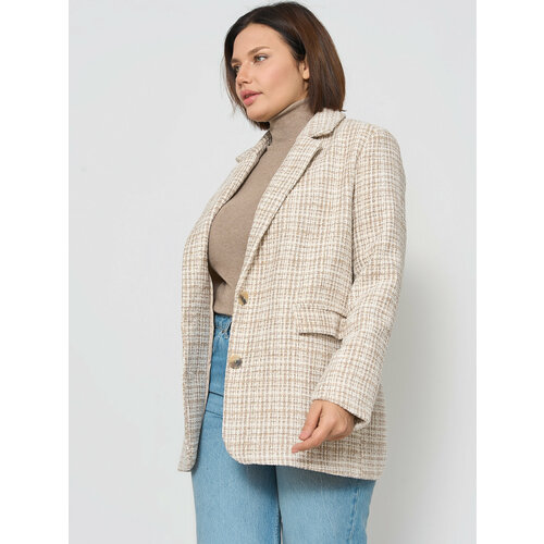 Пиджак Brandberry, размер 58, бежевый