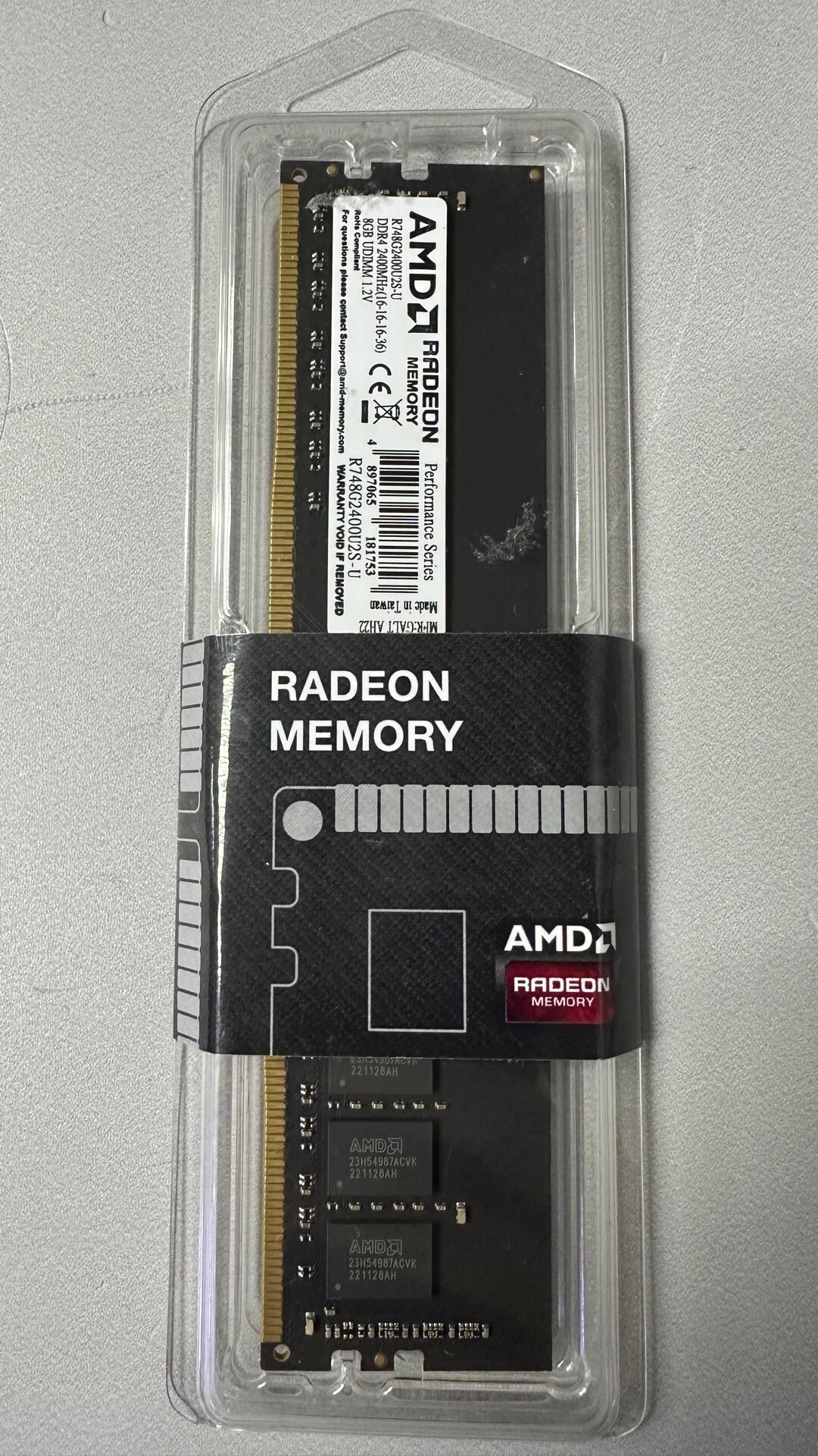 Модуль памяти DDR4 8GB AMD 2400MHz black Non-ECC, CL16, 1.2V, RTL - фото №14