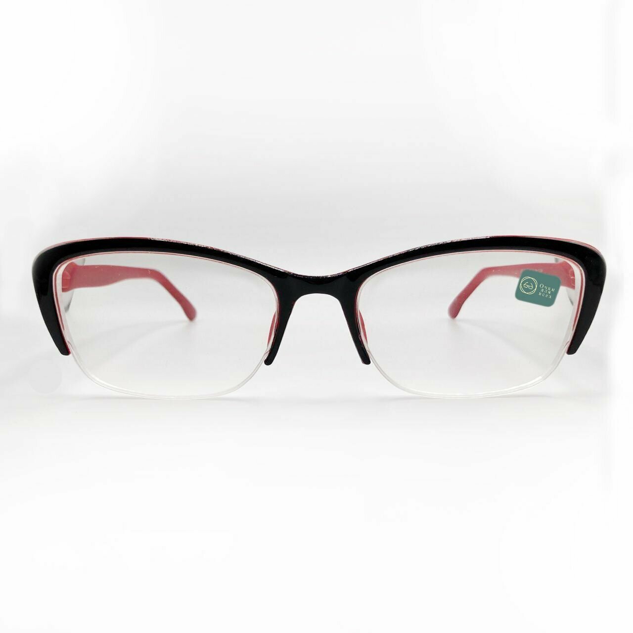 Готовые очки Восток 0057 Черно-красные +0.50