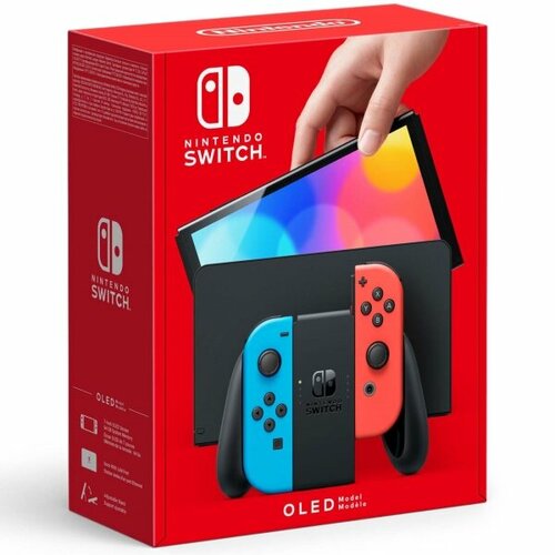 Игровая приставка Nintendo Switch OLED 64 ГБ чернаясине-красная 3199000₽