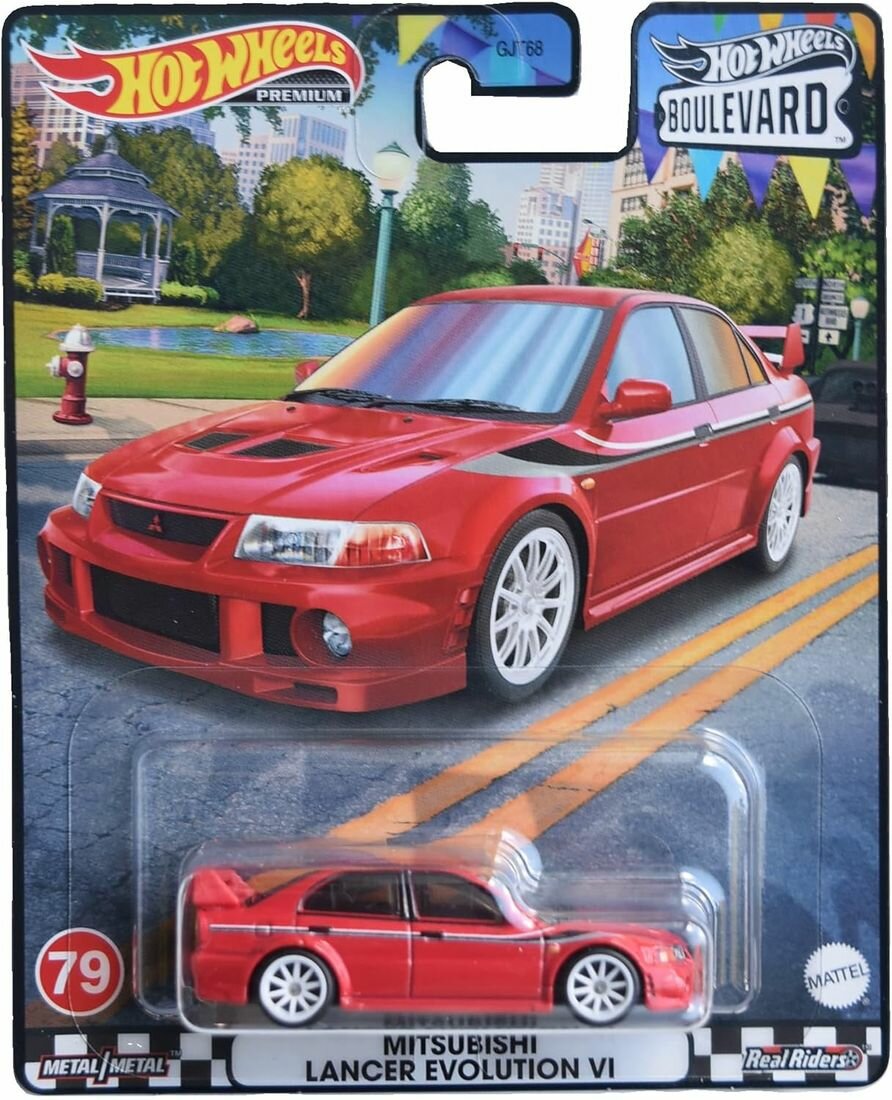 Коллекционная Premium машинка Hot Wheels Mitsubishi Lancer Evolution VI (коллекция Boulevard 2023, #79)