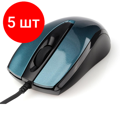 Комплект 5 штук Мышь компьютерная Gembird MOP-405-B 3кн1000DPI каб 14м 296000₽