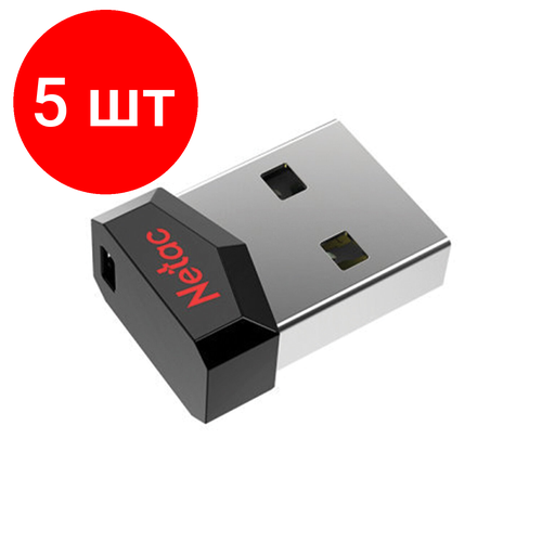 Комплект 5 шт, Флеш-диск 32 GB NETAC UM81, USB 2.0, черный, NT03UM81N-032G-20BK 32gb netac um2 usb 2 0 nt03um2n 032g 20bk nt03um2n 032g 20bk