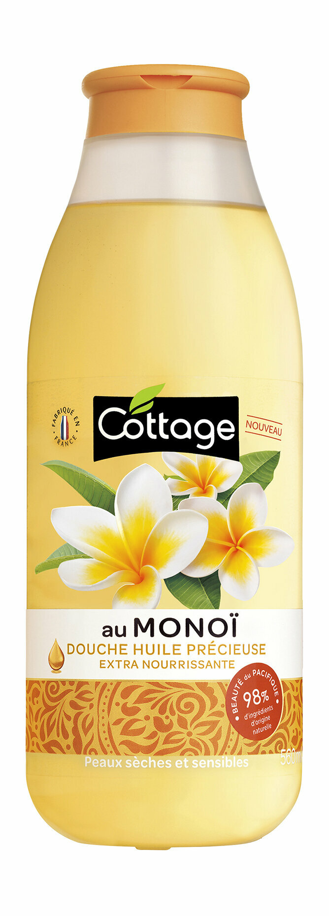 COTTAGE Гель для душа Extra Nourishing Precious Oil с маслом моной, 560 мл