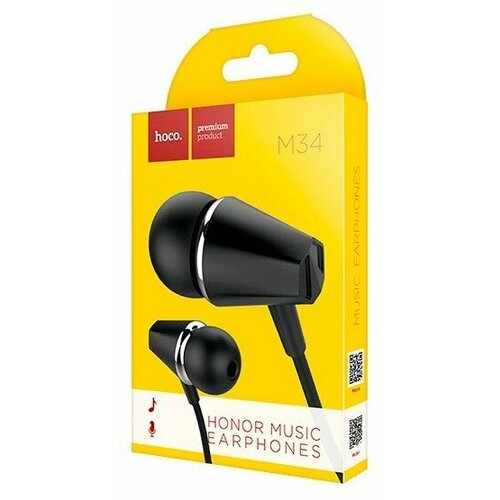 Наушники с микрофоном Hoco M34 12м черные 390₽