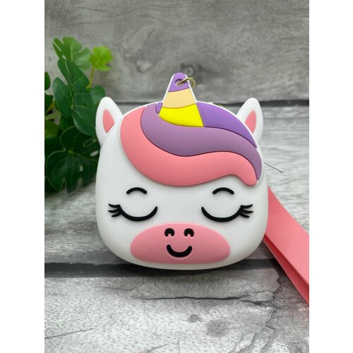 Брелок, розовый, белый