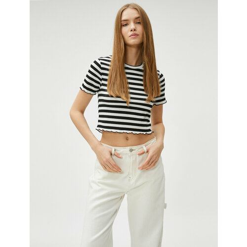 фото Футболка koton, размер xs, черный