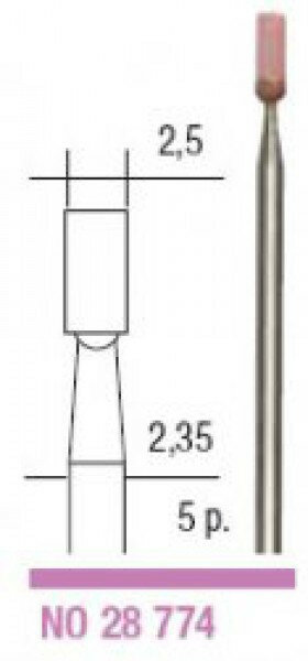 Шлифовальные насадки Proxxon (корунд цилиндр 5шт) (28774)