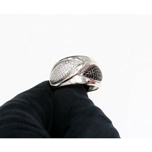 фото Кольцо diamant online, серебро, 925 проба, кристалл, фианит, размер 18
