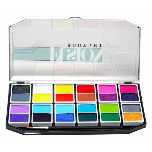 Набор профессиональных красок для аквагрима Регулярные цвета FUSION, 24 цвета