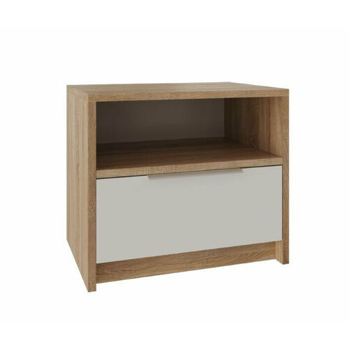 Тумба прикроватная (мебель-комплекс Нордик Тумба прикроватная Дуб сонома/Белая Аляска)