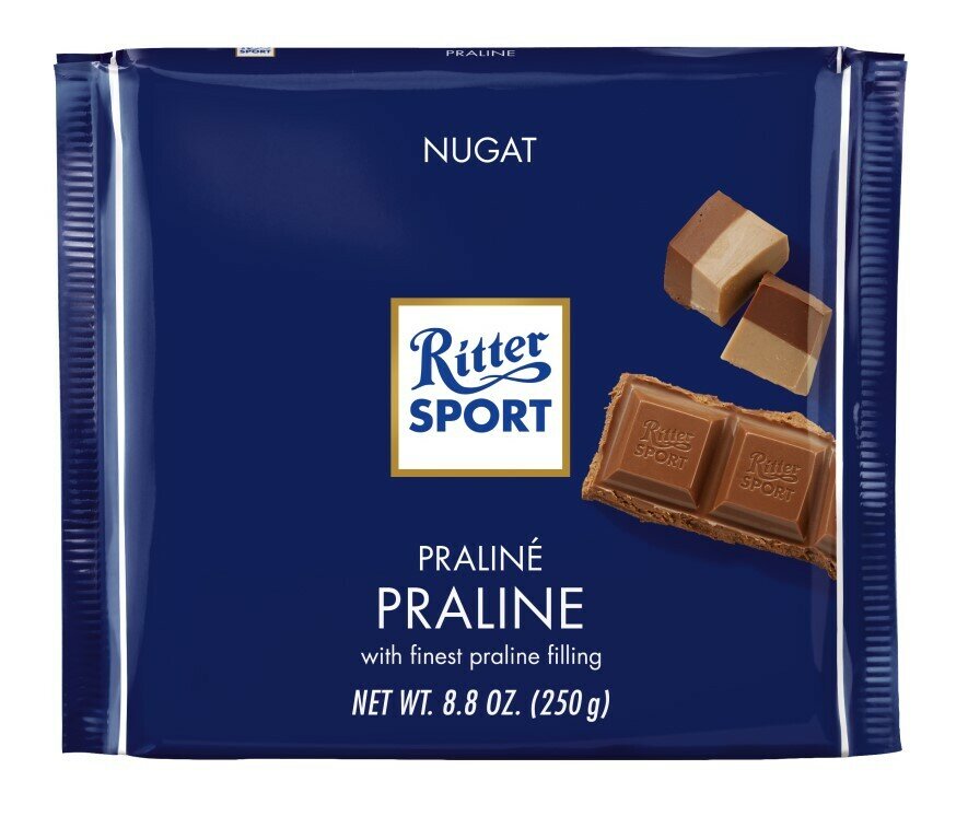 Шоколад Ritter Sport "Шоколадно-ореховый десерт"/ Ritter Sport пралине / Шоколад Риттер спорт с пралиновой начинкой, 250 г - 1 шт