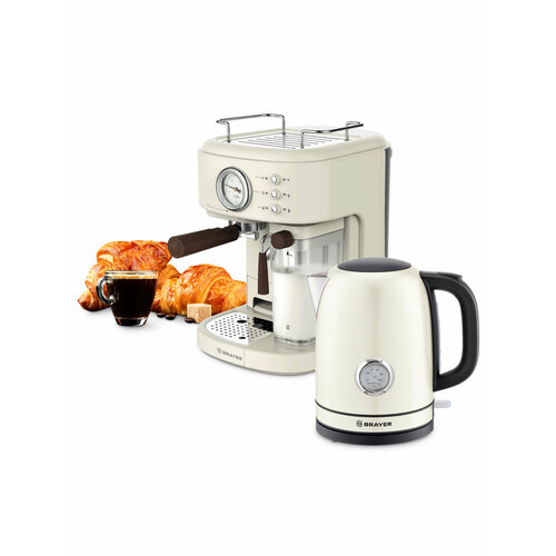 Кофеварка BRAYER BR1108 Чайник BRAYER BR1005YE 1613100₽