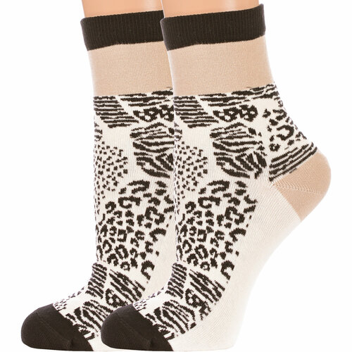 фото Носки красная ветка, 2 пары, размер 23-25, бежевый