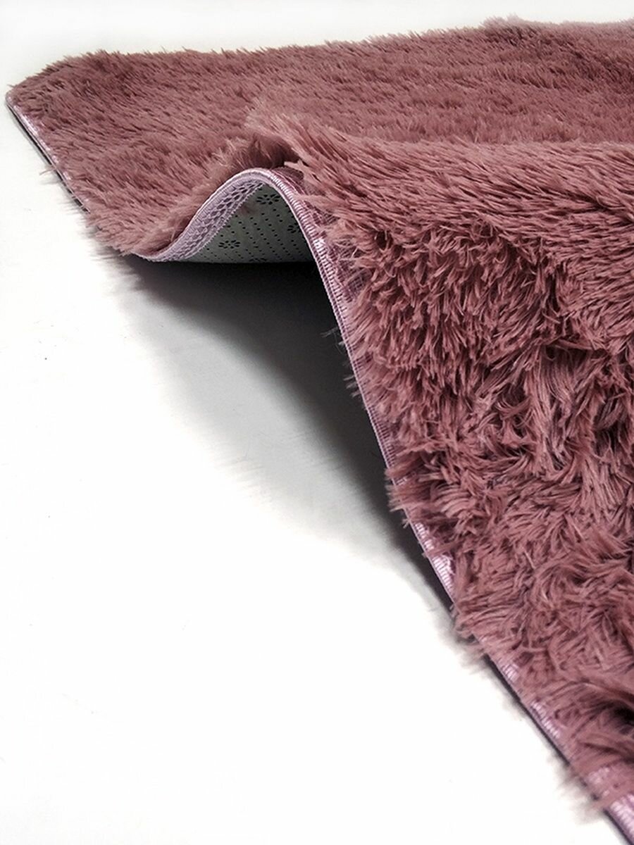 Ковер комнатный на пол, меховой коврик 120х160 см - фотография № 3