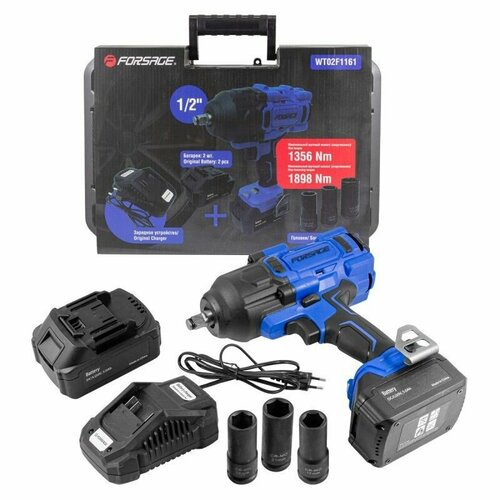 Гайковерт ударный аккумуляторный 121550обмин3 реж усилия1304001356Нм в кейсе 2976500₽