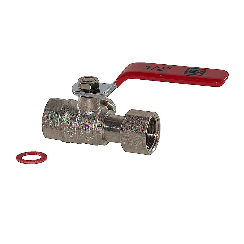 фото Кран шаровый PN16 1/2" В/В для подключения манометра