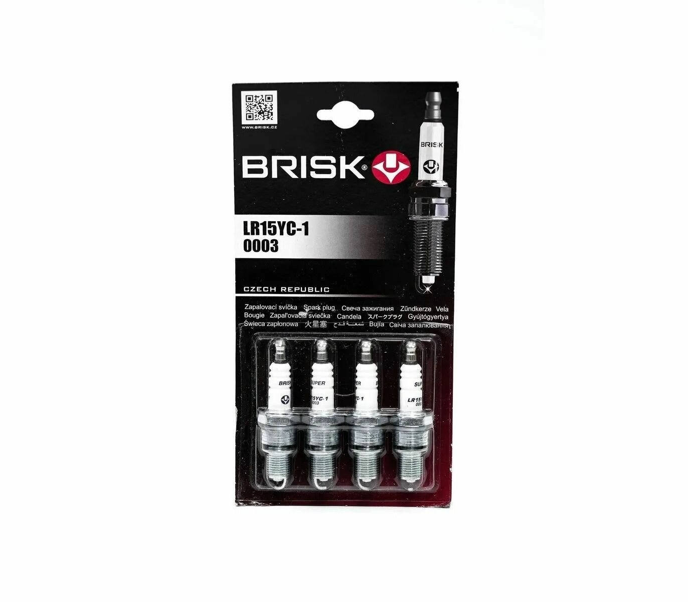 Свеча зажигания ВАЗ-2108-2110(8кл) BRISK LR15YC-1 комплект из 4шт