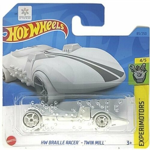 Машинка Mattel Hot Wheels HW Braille Racer - Twin Mill, арт. HKG33 (5785) (085 из 250) hot wheels машинка базовой коллекции hw braille racer twin mill серебристая 5785 hkk74