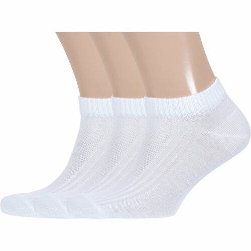 фото Носки борисоглебский трикотаж, 3 пары, размер 25-27, белый