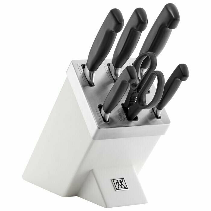 Zwilling Набор ножей с подставкой 7 предметов белый Four Star Zwilling