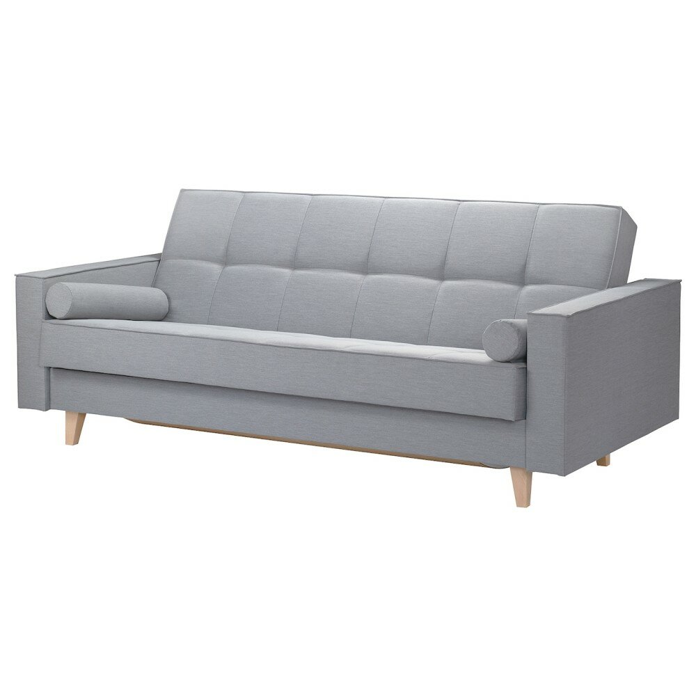 Аскеста 3-местный диван-кровать, Книса светло-серый, икеа