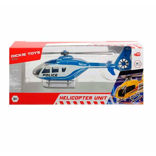 Вертолет Dickie Toys EC 135 die-cast с крутящимися лопастями 21 см синий 3714006 вертолет с крутящимися лопастями 21 см