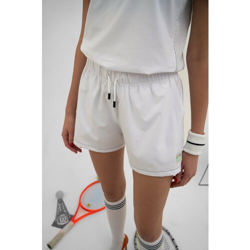 Шорты  СМОТРИНАМЯЧ tennis shorts смотринамяч, размер 44, белый