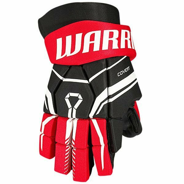 Перчатки хоккейные WARRIOR QRE40 SR (15 / черный-красный-белый)