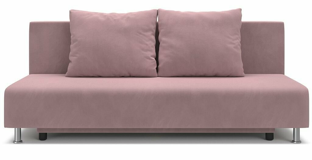 Диван-кровать PUSHE Парма New велюр, розовый, Balance 312