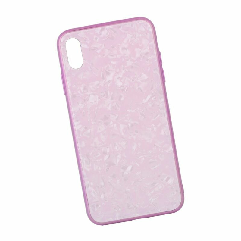 Чехол для смартфона Apple iPhone XS Max Proda Glass Case стеклянный, розовый