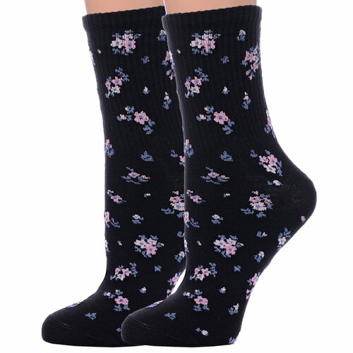 фото Носки красная ветка, 2 пары, размер 23-25, черный