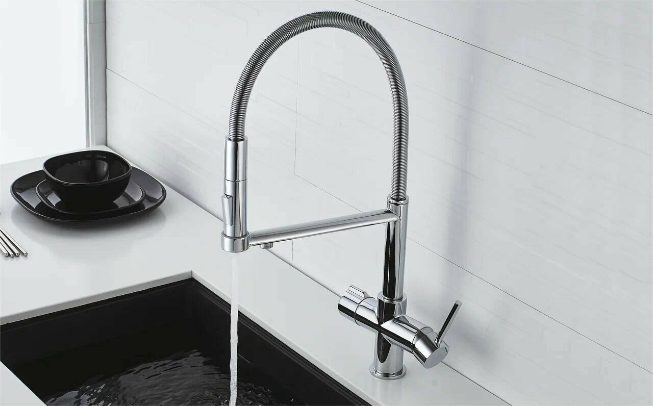 Смеситель для кухни (мойки) Rose R758 хром — фото 1