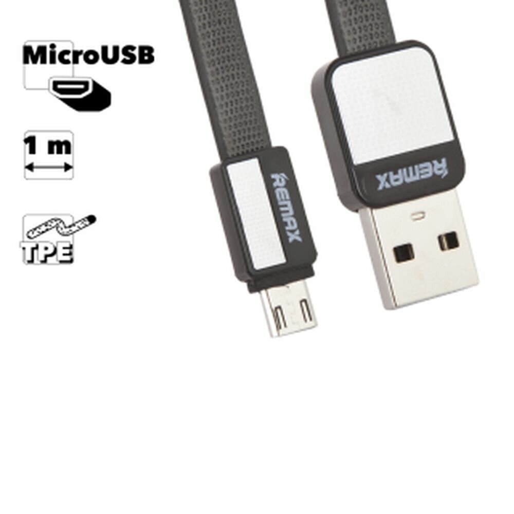 USB кабель Remax Platinum Series Cable RC-044m MicroUSB, черный