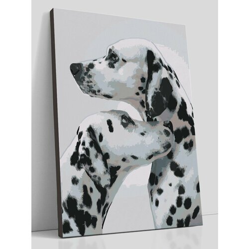 Картина по номерам на холсте Собаки Далматинцы, 30х40 см
